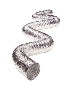 Deflecto F0425 Aluminum Flex Duct (5-ply Supurr-Flex ducting; 25ft; Retail "Lite" box)